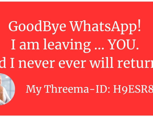 Ich stelle die Nutzung von WhatsApp ein